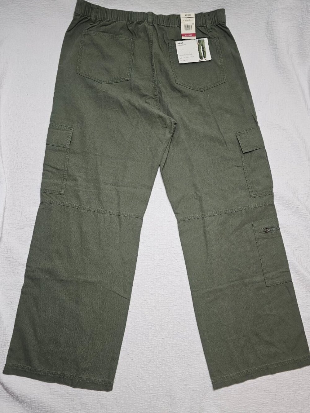 Aeropostale Women's Relaxed Fit Mid Rise  Straight Leg Utility Cargo Pants XL - Picture 6 of 6